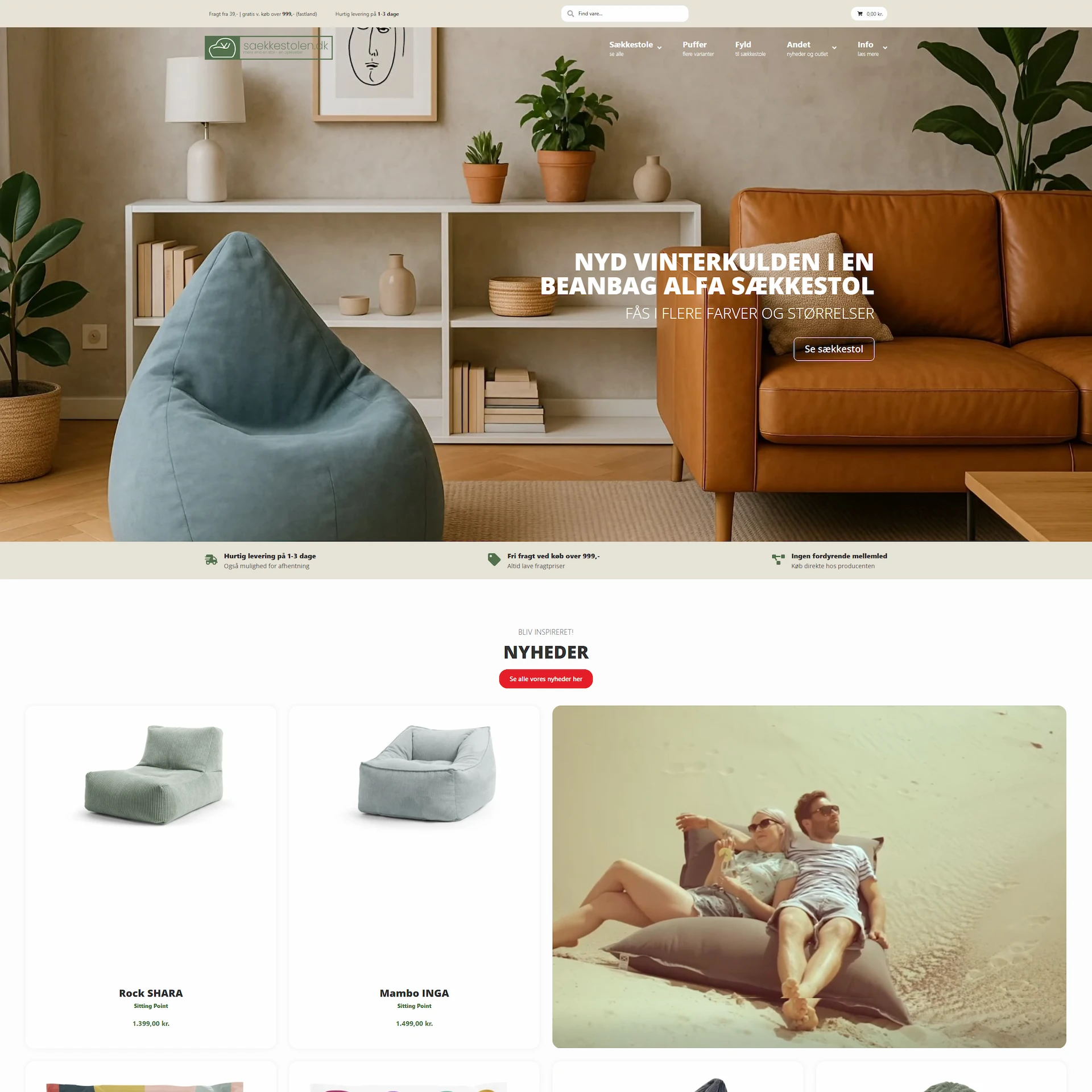 Case: Sækkestolen - Webshop & Markedsføring leveret af 360digital